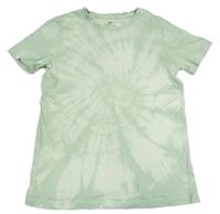 Olivovo-biele batikované tričko zn. H&M
