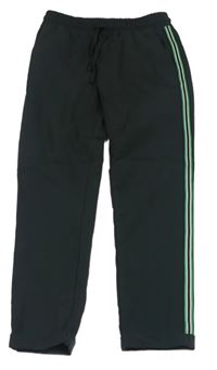 Čierne chino crop nohavice s pruhmi jpc