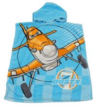 Azurová froté pončo osuška s PLANES a kapucí Disney