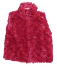 Malinová kožušinová podšitá vesta Kiki&Koko