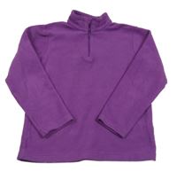 Purpurová fleecová funkčná mikina Quechua