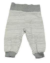 Bielo-sivé pruhované tepláky lupilu