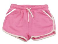Růžovo-bílé teplákové kraťasy PRIMARK