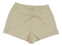 Smotanové mačkané kraťasy s uzlom RIVER ISLAND