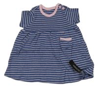 Nové - modro-ružové pruhované šaty St. Bernard