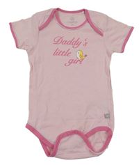 Svetloružová -ružové body s nápismi a vtáčikom Liegelind