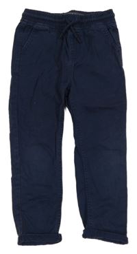 Tmavomodré slim plátenné nohavice Denim Co.