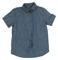 Tmavomodrá košile s tečkami PRIMARK