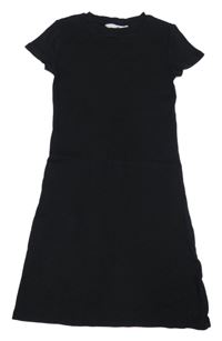 Čierne rebrované šaty H&M