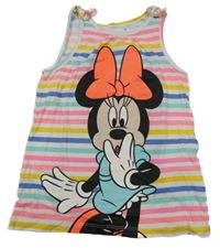 Bielo-farebný pruhovaný top s Minnie C&A