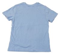 Svetlomodré pruhované/vzorované melírované tričko PRIMARK