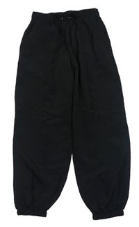 Černé šusťákové cuff kalhoty Matalan