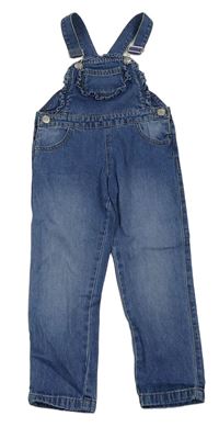 Modré na traké skinny rifle s vreckom s volánikom V by Very