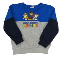 Safírovo-sivo-tmavomodrá mikina s Paw Patrol zn. Nickelodeon