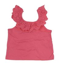 Lososový top s volánem s madeirou Primark