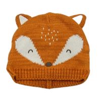Oranžová melírovaná čepice - liška Mothercare
