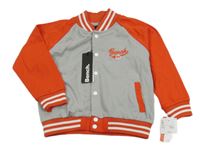 Nové - Šedo-červená baseballová mikina s nápisem Bench