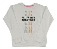 Bílá mikina s nápisy Primark