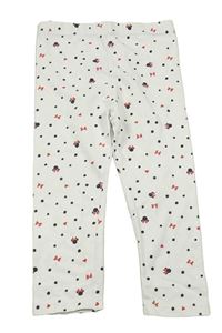 Biele bodkovaná é legíny s Minnie Primark