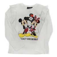 Nové - Bílé triko s Minnie a Mickeym Primark