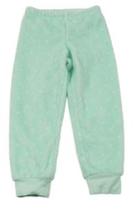 Mátové puntíkaté chlupaté pyžamové kalhoty C&A