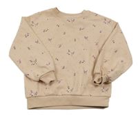 Staroružová bodkovaná á mikina s kvetinami M&S