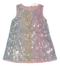 Růžové flitrové šaty H&M