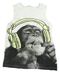 Biele tielko so šimpanzom H&M