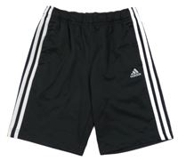 Čierne športové kraťasy s logom Adidas