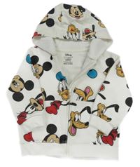Smotanová prepínaci mikina s Mickeym s přáteli a kapucňou Primark