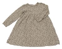 Béžové vzorované bavlnené šaty H&M