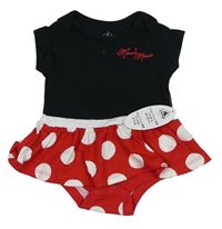 Černo-červeno-bílé body se sukýnkou a Minnie Disney 