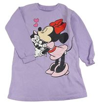 Lila teplákové šaty s Minne Disney