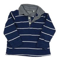 Tmavomodré pruhované polo triko John Lewis