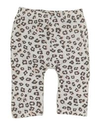 Bielo-sivé leopardí ľahké tepláky Ergee