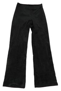 Černé sametové flare tepláky H&M