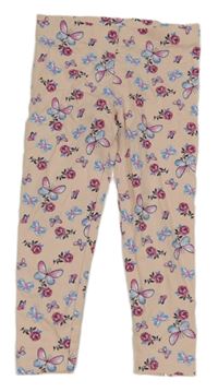 Svetloružové legíny s motýlikmi Primark