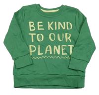 Zelená mikina s nápismi zn. George