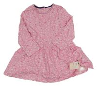 Nové - růžovo-bílé květované šaty Matalan