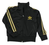 Čierno-zlatá prepínaci športová mikina s logem - Adidas