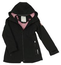 Černá sofhtshellová parka s kapucí C&A