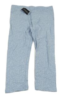 Nové - svetlomodré kvetované crop legíny dunnes