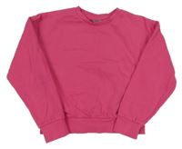 Ružová crop mikina