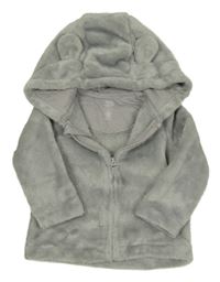 Sivá plyšová prepínaci mikina F&F