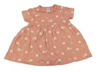 Starorůžové květované šaty Dopodopo