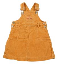 Oranžové na traké menšestrové šaty s vreckami Dopodopo