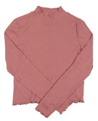 Starorůžové žebrované triko M&S