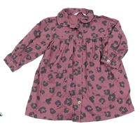Ružovo-sivé plátenné prepínaci šaty s leopardím vzorom V by Very