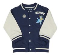 Nové - Tmavomodro-bílá baseballová mikina s Bluey 