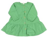 Zelené pruhované krepové prepínaci šaty H&M